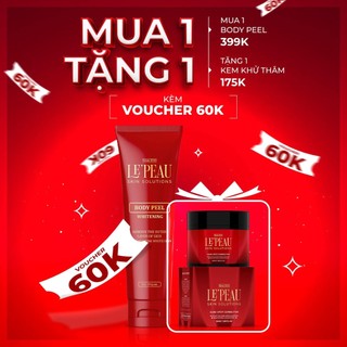 Peel body retinol, peel nách dưỡng trắng, mờ thâm, dung tích 150gr – lepeau