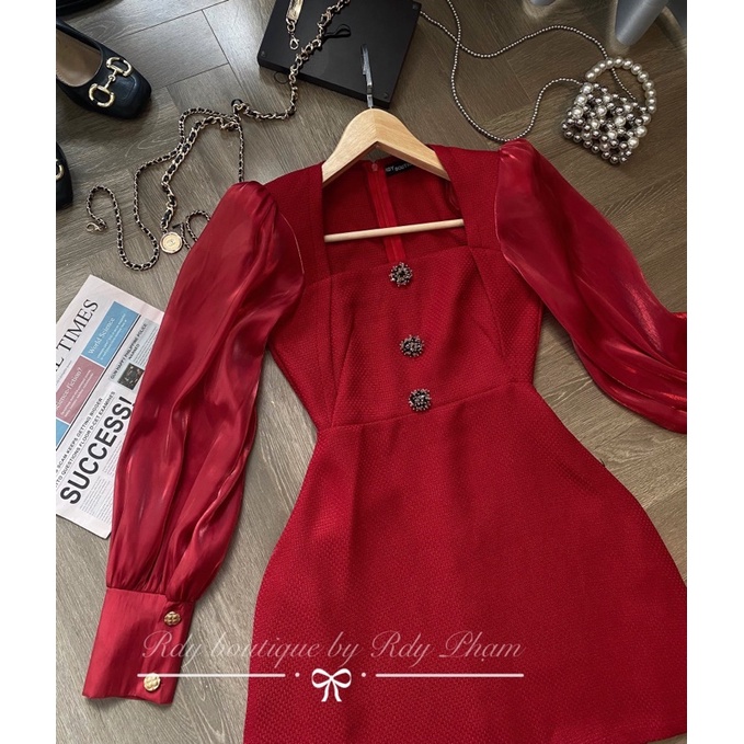 Váy dạ phối tay tơ