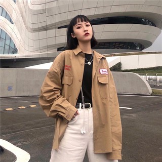 {Có ảnh thật} Order Áo khoác - Jacket sơ mi ulzzang unisex form rộng oversize Hàn Quốc street style