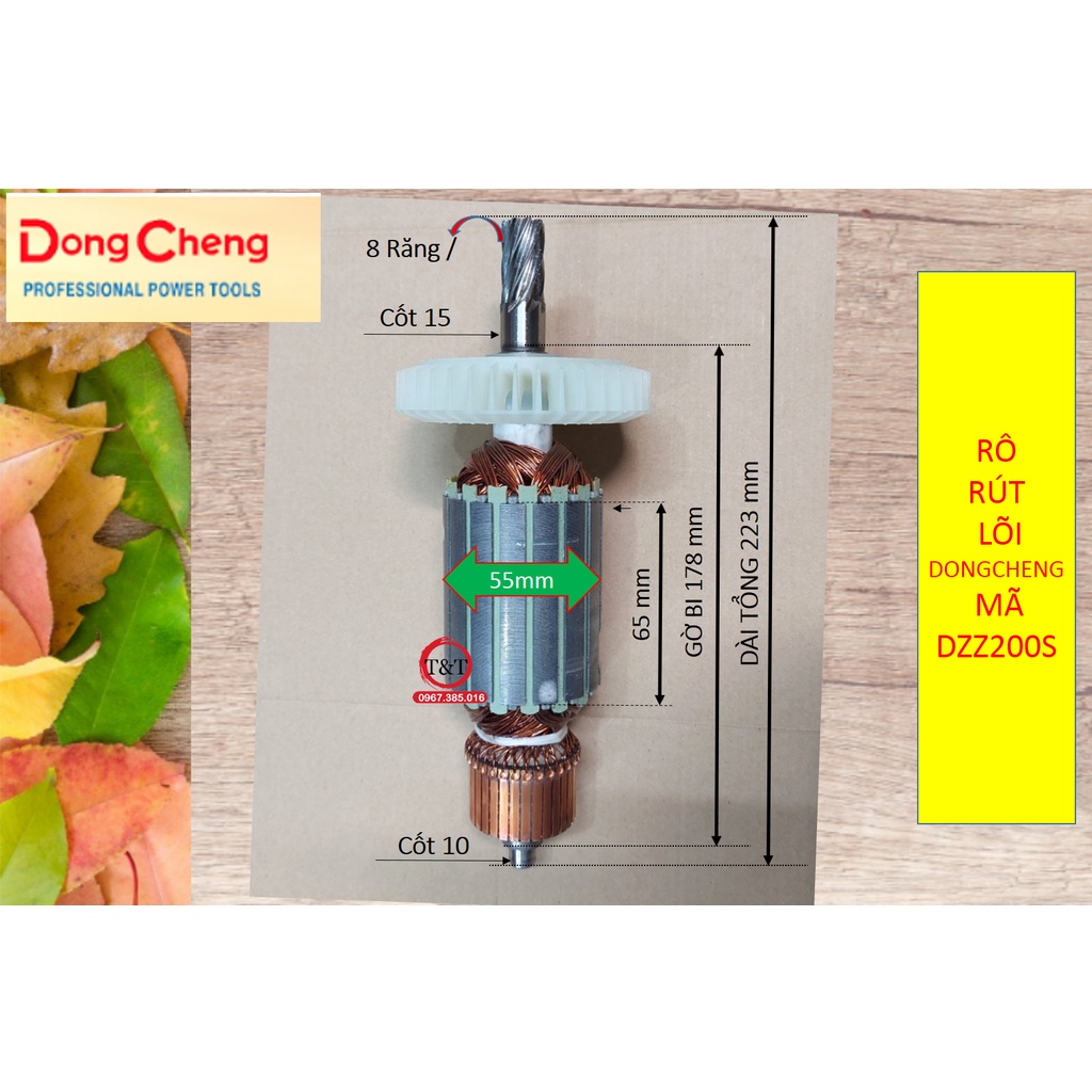 RÔ TO KHOAN RÚT LÕI DONGCHENG MÃ DZZ200S, DZZ 200S, ROTOR KHOAN RÚT LÕI DONG CHENG DZZ 200 S. (bobv.qq)