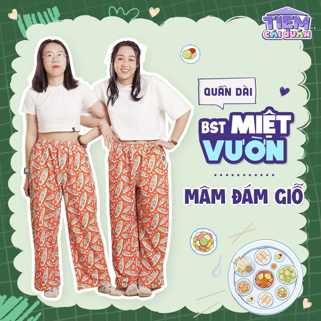 Quần Dài hoạ tiết MÂM ĐÁM GIỖ by Tiệm cái quần