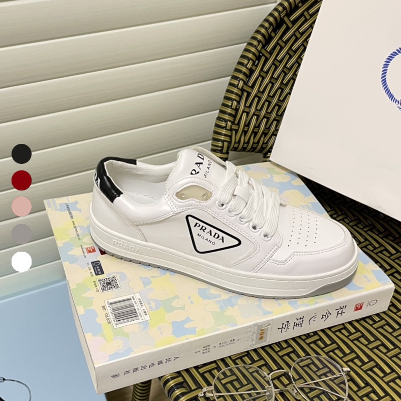 Giày Sneaker PRADA Da Bò Thật Đế Mềm Năm Màu Thời Trang Cho Cặp Đôi