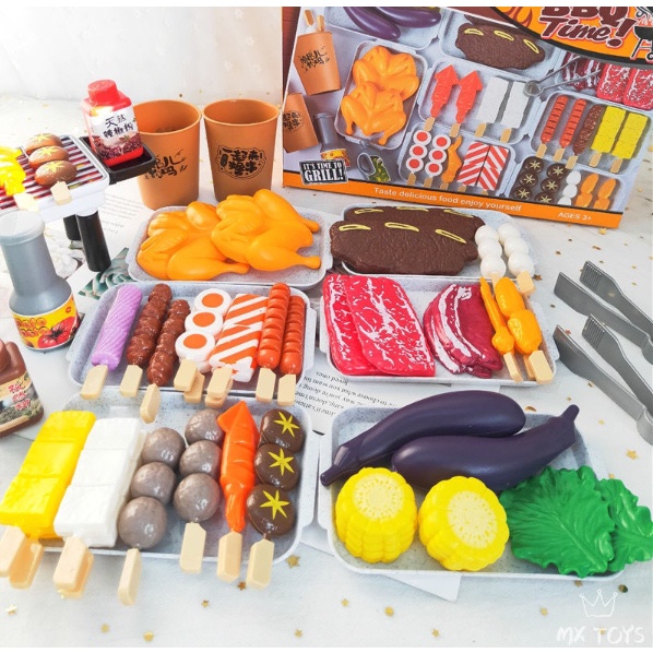 ĐỒ CHƠI BẾP NƯỚNG BBQ 55 CHI TIẾT CHO BÉ