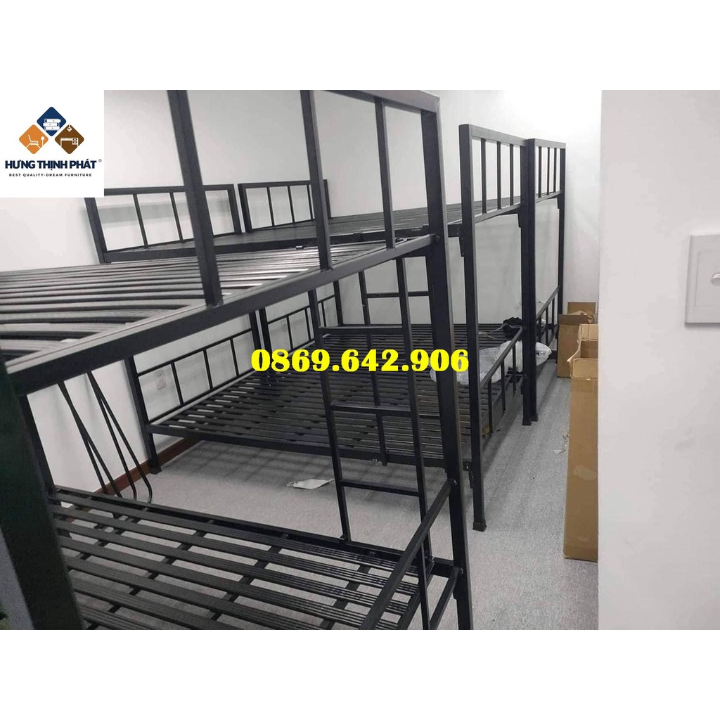 GIƯỜNG TẦNG BẰNG SẮT HỘP VUÔNG MIỄN PHÍ SHIP VÀ LẮP RÁP  cao cấp.  sdy.