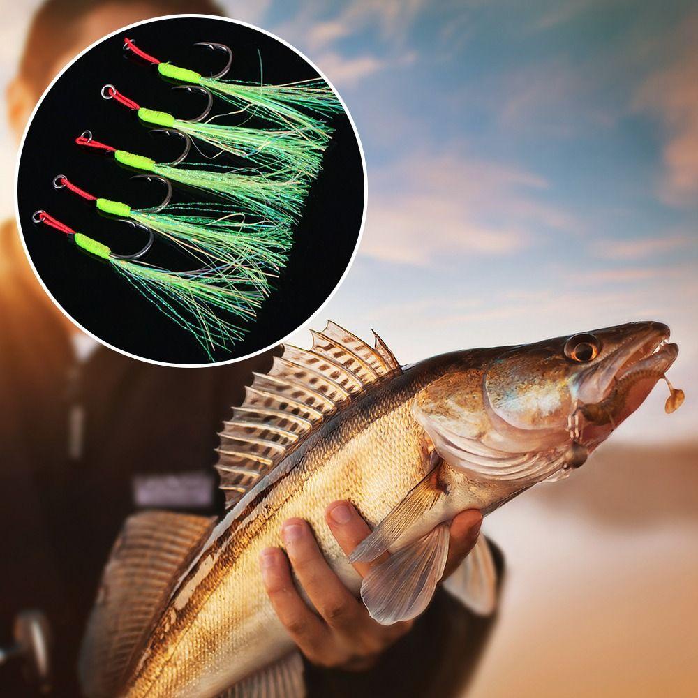 MUVAKO Set 10 Lưỡi Câu Cá Bằng Sắt Chất Lượng Cao