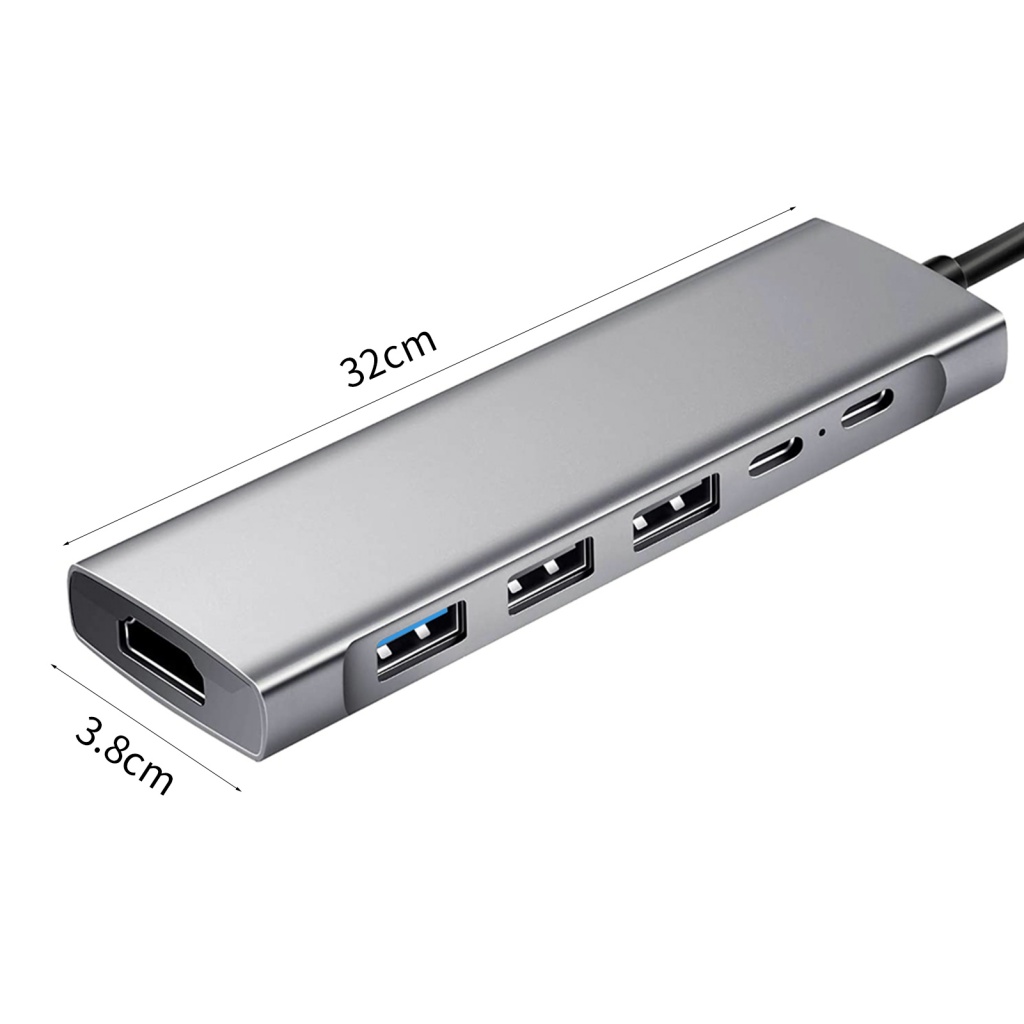 Trạm Sạc Nhanh PD Chuyển Đổi Cổng Type-C Sang HDMI 4K USB3.0 9 Trong 1 Cho Văn Phòng