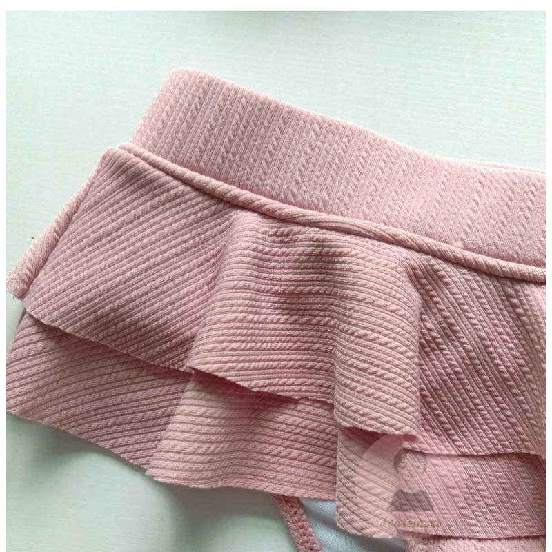 Bộ Đồ Bơi Hai Mảnh Không Dây Quấn Ngực Màu Trơn Dành Cho Bạn Nữ