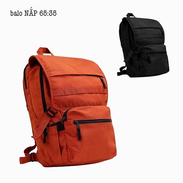Balo NẮP - Backpack - gạch/đen