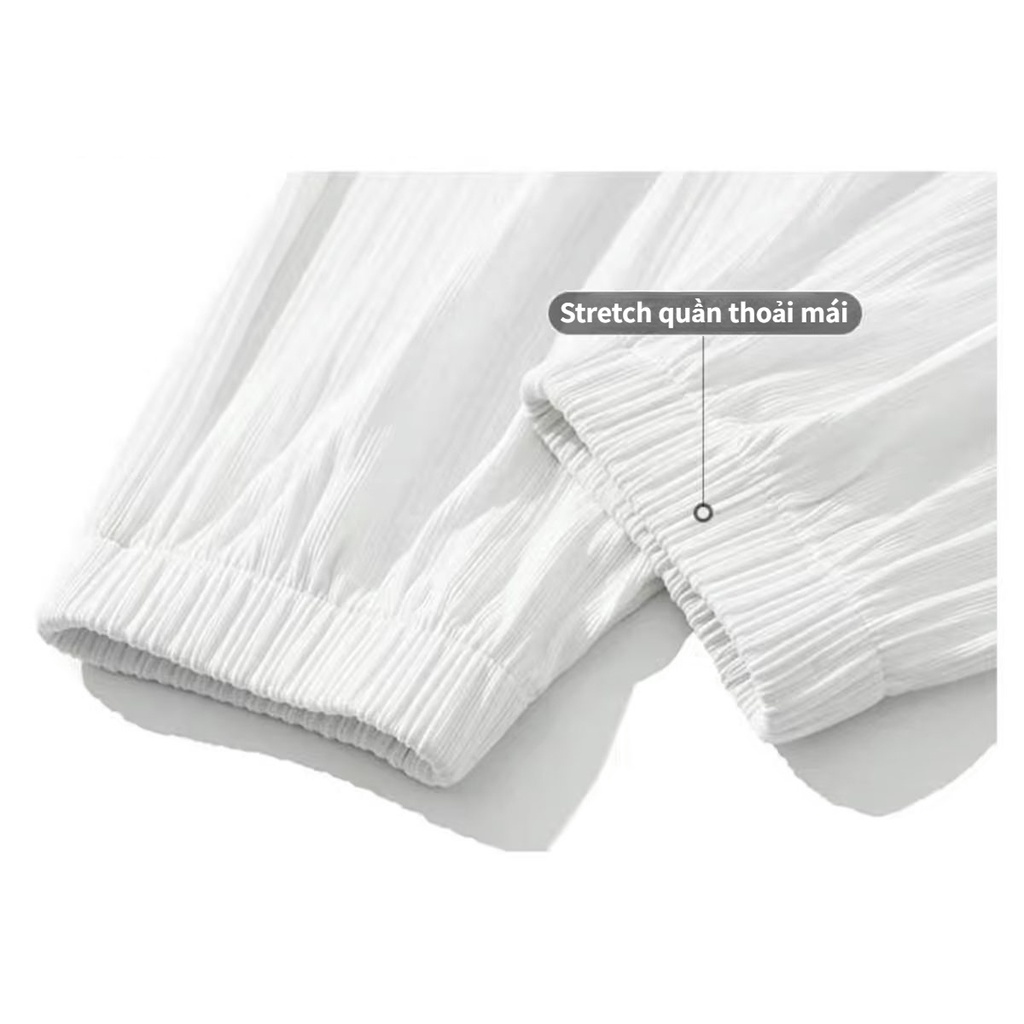 Quần Thể Thao Ống Rộng Màu Trơn 3 Màu Thời Trang Xuân Thu Cho Nam Size M-5XL