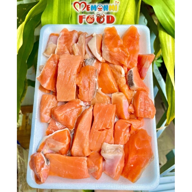 Vụn nạc cá hồi Nauy ko xương ko mỡ vỉ 0,5kg