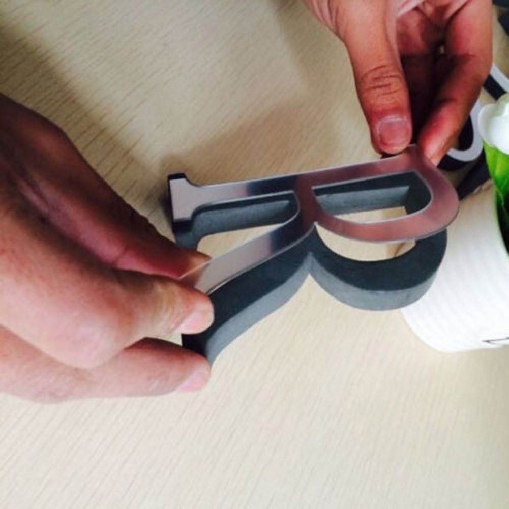 Set 26 Chữ Cái 3D Tráng Gương Dán Tường Trang Trí Nhà Cửa Phong Cách Hiện Đại