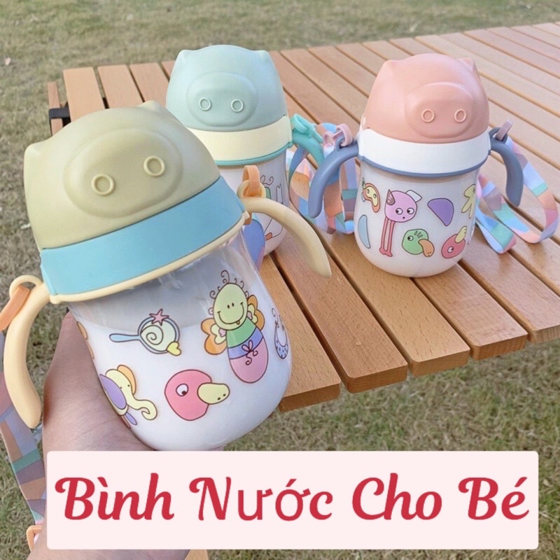 Bình nước có tay cầm ống hút cho bé, Bình uống nước có tay cầm