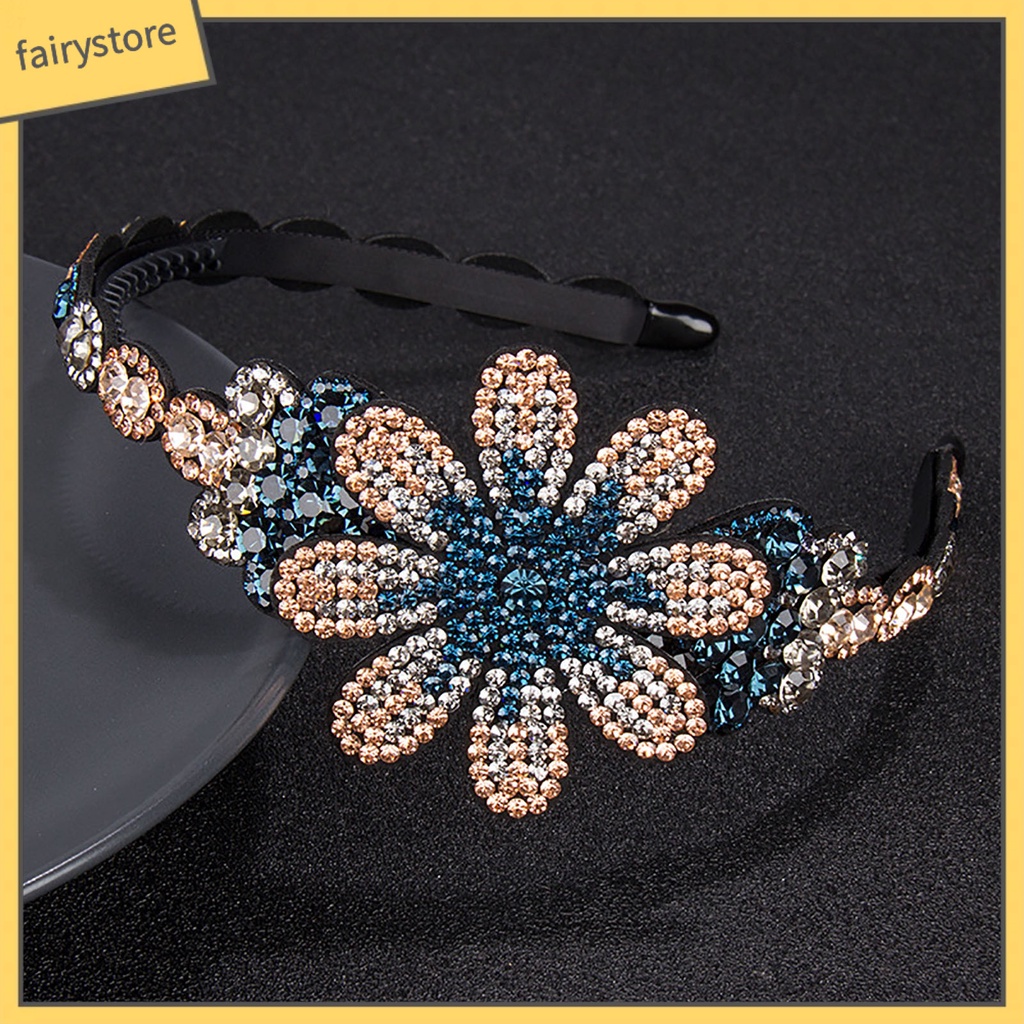 Cài Tóc Giả Da Đính Hoa Lấp Lánh Thời Trang Hàng Ngày Cho Bạn Gái [Fairy1]