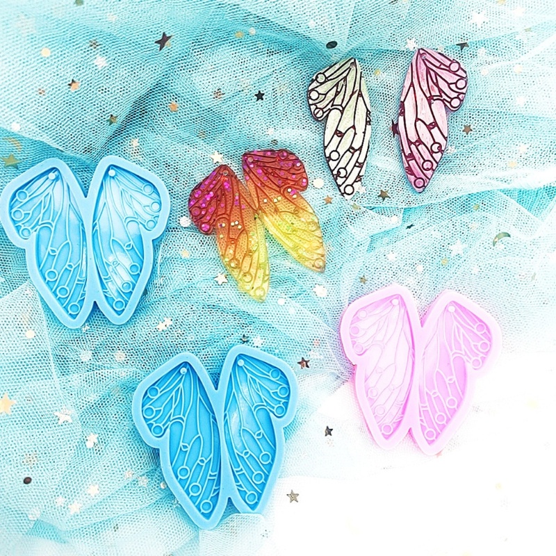 Khuôn Silicone Làm Móc Khóa Hình Đôi Cánh