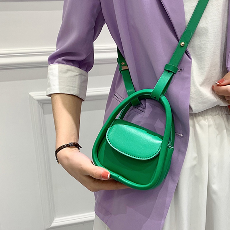 Túi Đeo Vai Màu Trơn Nhỏ Gọn Phong Cách Ngọt Ngào Thời Trang Cho Nữ