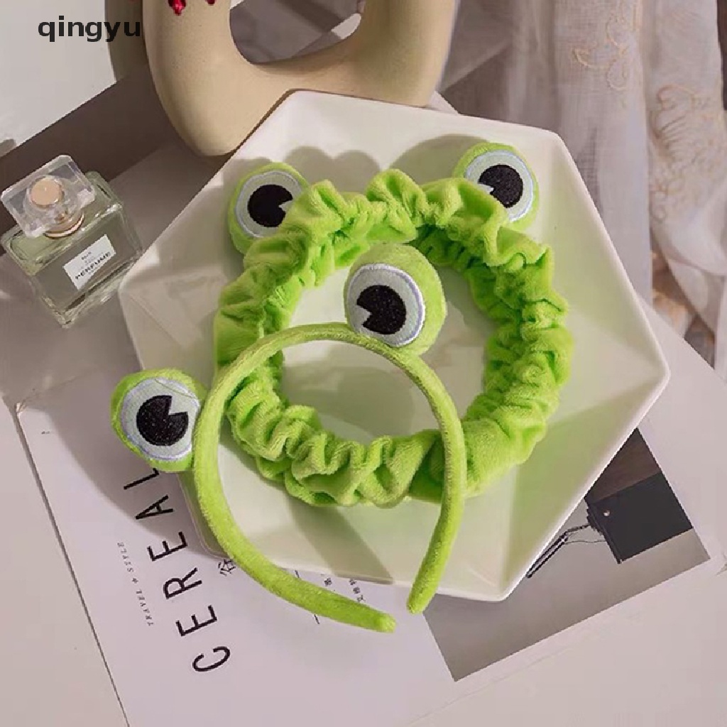 1 Băng Đô Trang Điểm Co Giãn Hình Ếch Vui Nhộn Dễ Thương