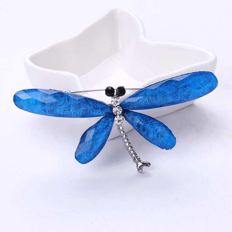 Ghim Cài Áo Hình Chuồn Chuồn Bằng Acrylic Đính Pha Lê Nhiều Màu Độc Đáo Thời Trang Cho Nữ