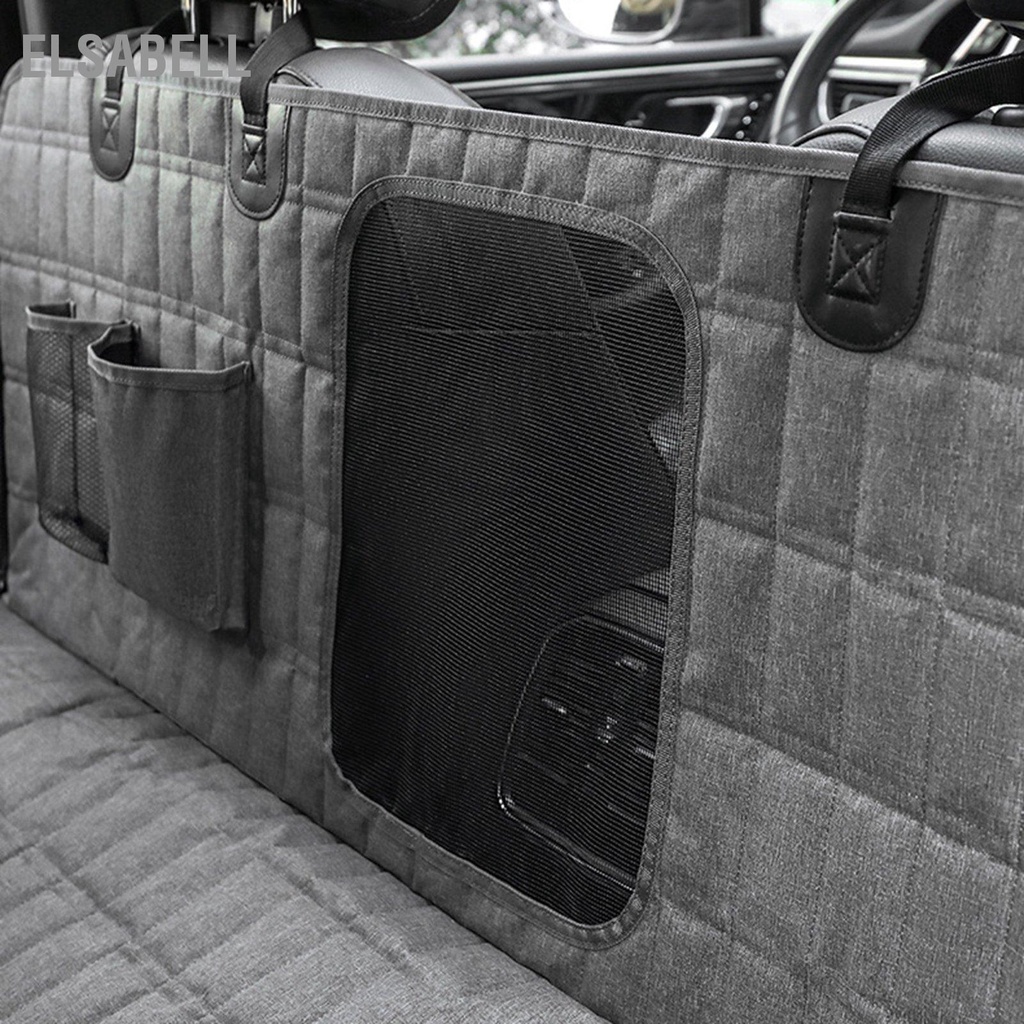 Elsabell. Đệm ô tô dạng treo Tấm lót ghế sau ô tô cho chó mèo thú cưng Không thấm nước vải Oxford thoáng khí