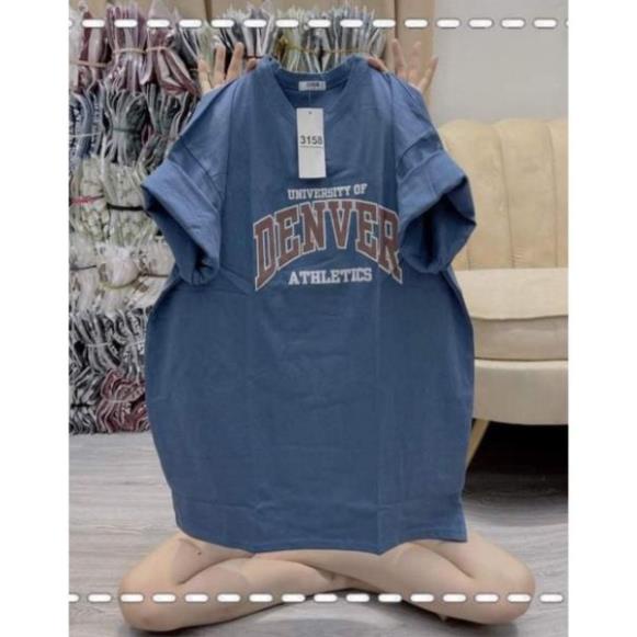 [ Rẻ Vô Địch ] Áo Thun Cotton 3158 Cotton Khô Form Rộng Nam Nữ Unisex DENVER