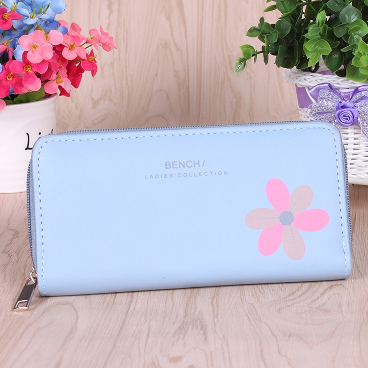 Ví Dài Vừa Có Khóa Kéo In Họa Tiết Đơn Giản Thời Trang Cho Nữ