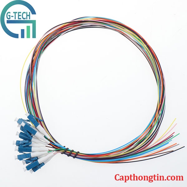 Dây hàn quang Pigtail 12 màu LC/UPC 1.5m , Dây nối quang 12 màu LC/UPC