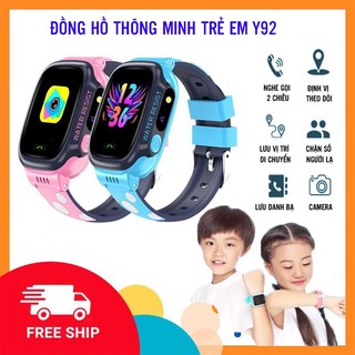 Đồng hồ thông minh trẻ em y92, cảm biến màn hình, lắp sim nghe gọi