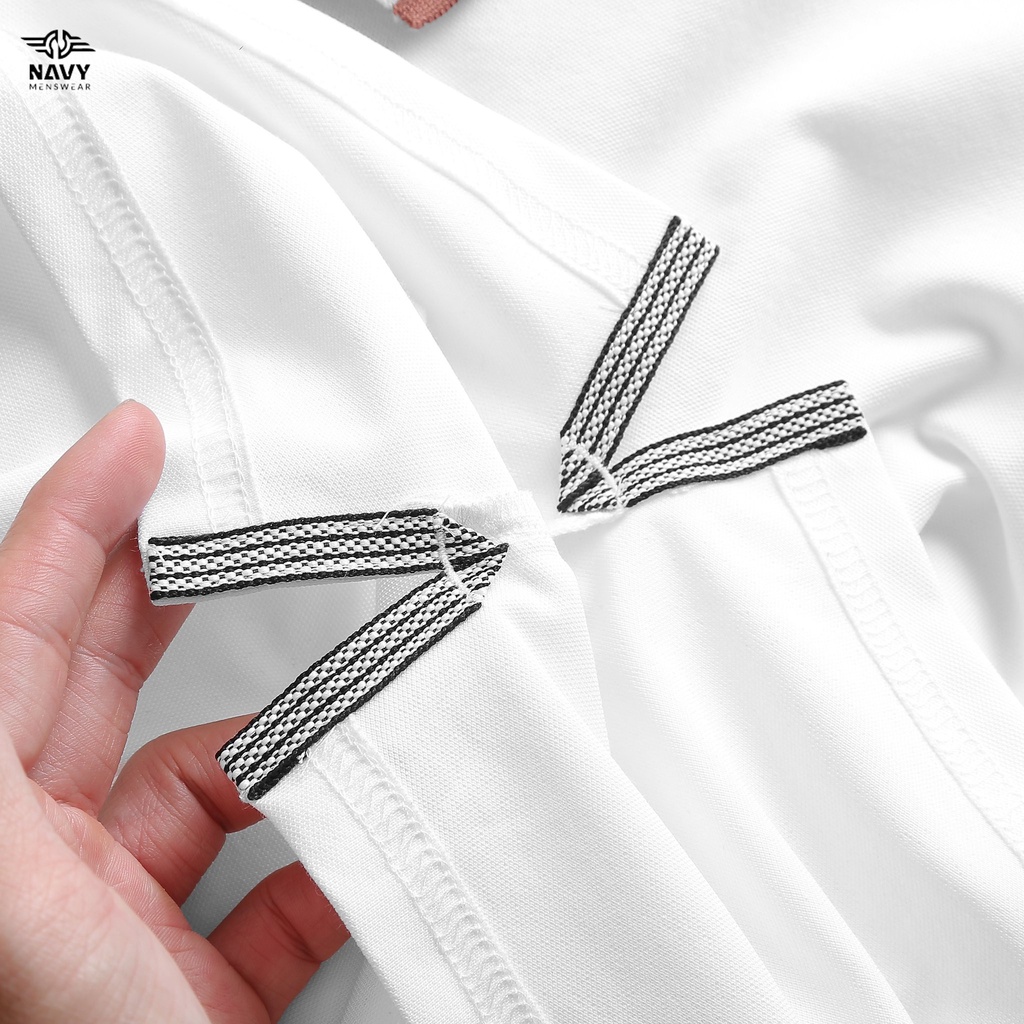 BIGSIZE NAM 80-140KG ÁO POLO IN CHỮ V TRẮNG 2BIG NAVY STAR