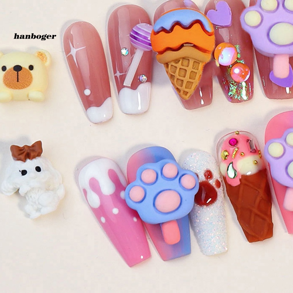 Set 20 Phụ Kiện Trang Trí Móng Tay 3D Họa Tiết Hoạt Hình Xinh Xắn