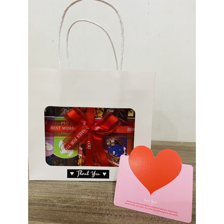 [HOẢ TỐC ] Set quà tặng Chocolate Valentine mix vị siêu đẹp + nơ + thiệp +túi quà