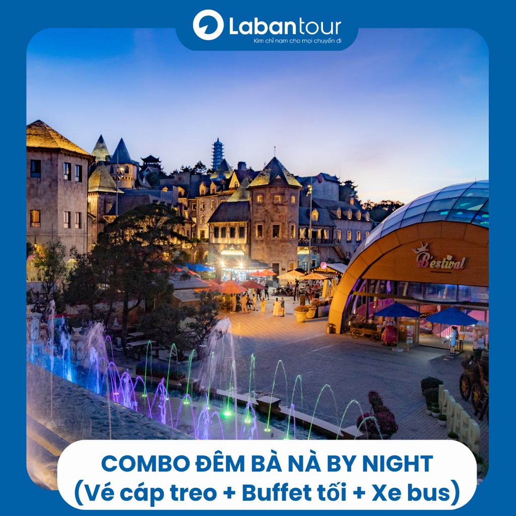 Đà Nẵng  [E-Voucher] Vé Combo Đêm Bà Nà By Night (Vé Cáp Treo + Buffet Tối + Xe Bus 2 Chiều)