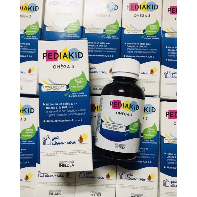 Siro Pediakid Omega 3, Pháp (125ml) bổ sung DHA và vitamin A, C, D, E cho bé từ 6 tháng tuổi