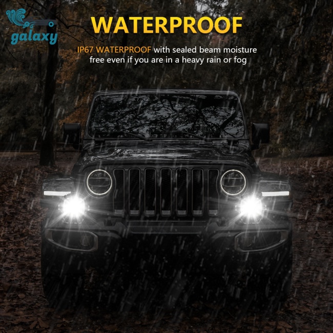 Galaxy Đèn Pha Led 5 Inch 6000k 15000lm Bằng Hợp Kim Nhôm Cao Cấp Cho Xe Mô Tô