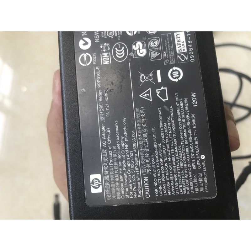 Adapter hp mã PA-1121-02HC 18.5v-6.5A đứt dây