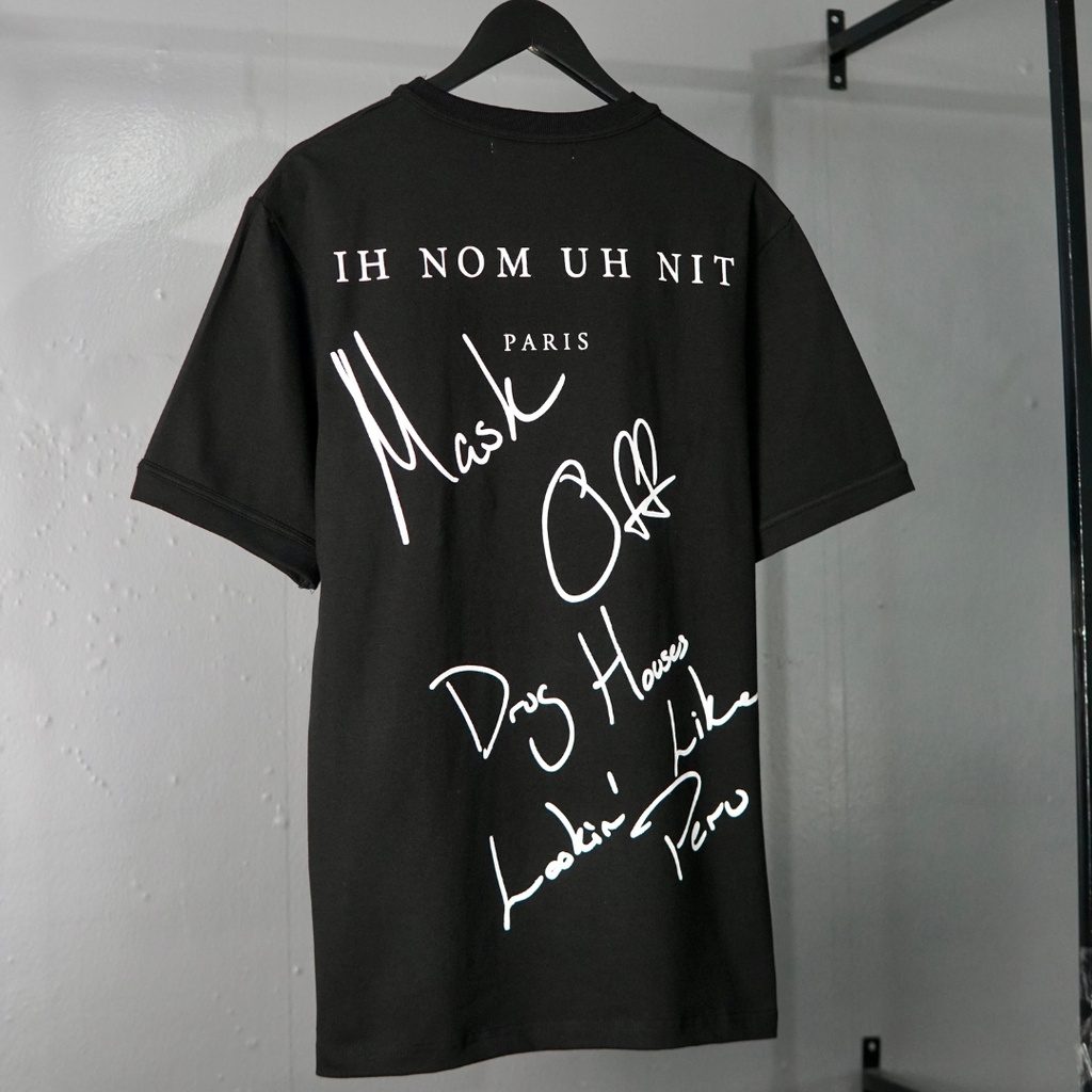 Áo Ih Nom Uh It nam nữ form rộng tay lỡ vải cotton organic 100 Áo thun nam nữ phong cách Street wear