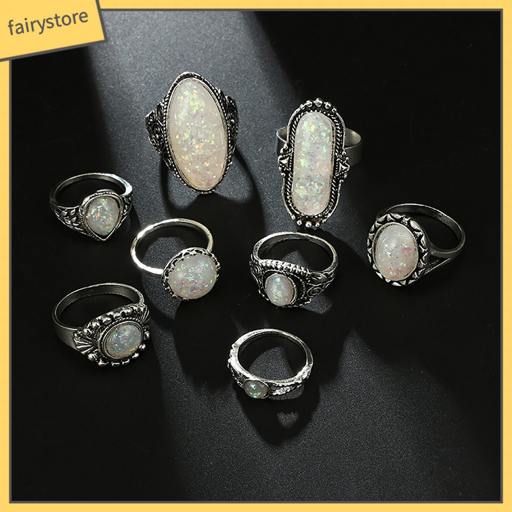 Set 1 / 8 Nhẫn Đeo Khớp Ngón Tay Phong Cách Vintage