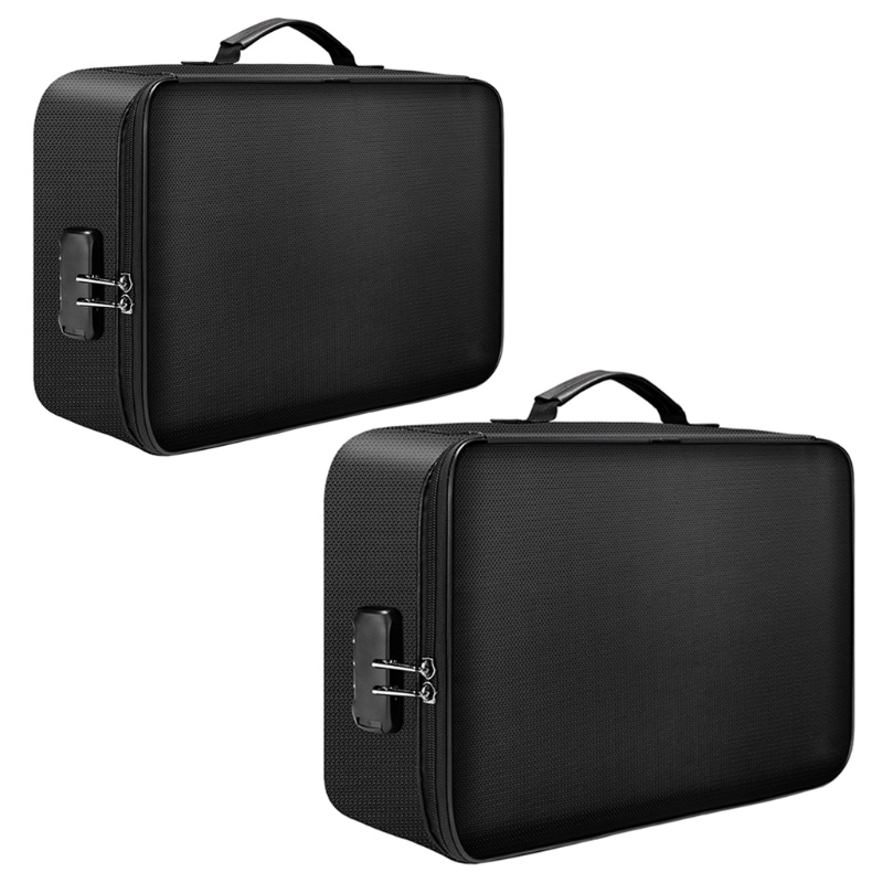 Túi Đựng Tài Liệu 4 Ngăn Chống Cháy Không Thấm Nước Có Khóa Kéo