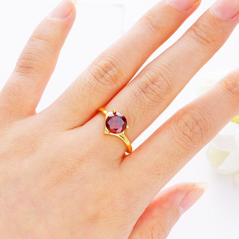Pmrawc | Nhẫn Mạ Vàng 18K Đính Đá Zircon FS368