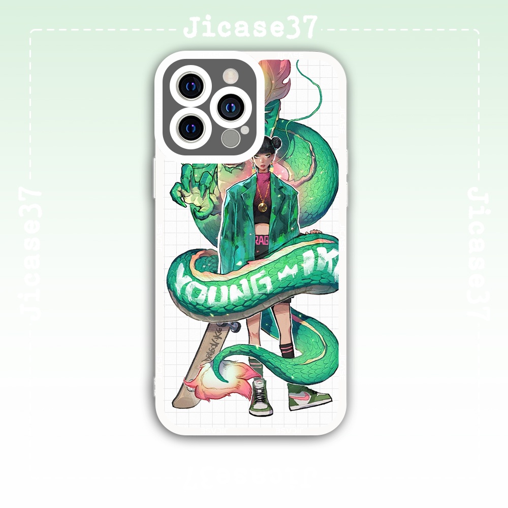 Ốp lưng iphone cạnh vuông Jicase Nhân Vật Rồng Namek Dragon Ball Anime