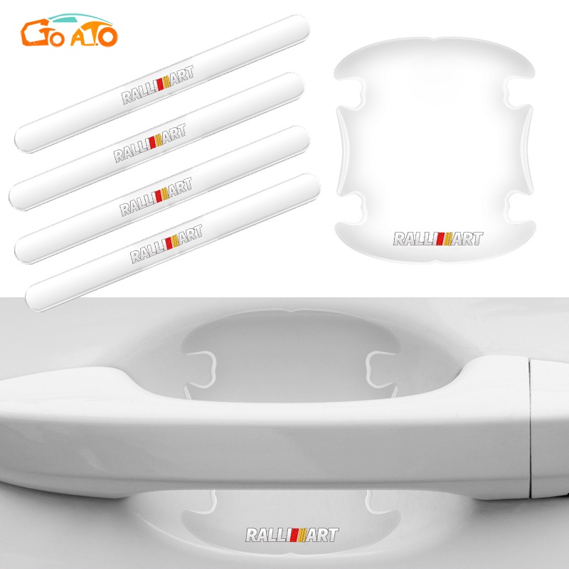 GTIOATO Cho Mitsubishi Ralliart Miếng Dán Tay Nắm Cửa Ô Tô Trong Suốt Miếng Dán Hõm Cửa Ô Tô Chống Xước Trầy Xe Hơi Dán Xe Trang Trí ô Tô