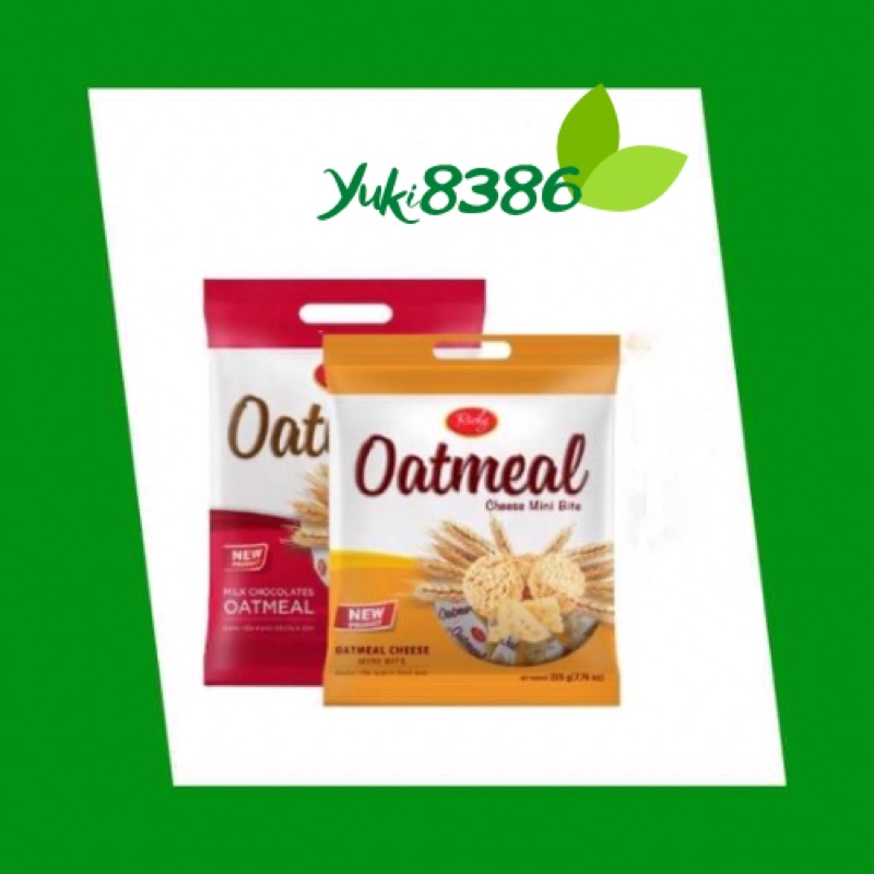 Bánh yến mạch Hàn Quốc Oatmeal Richy, kẹo yến mạch bơ sữa sôcôla ngọt dịu, giòn xốp túi 250g