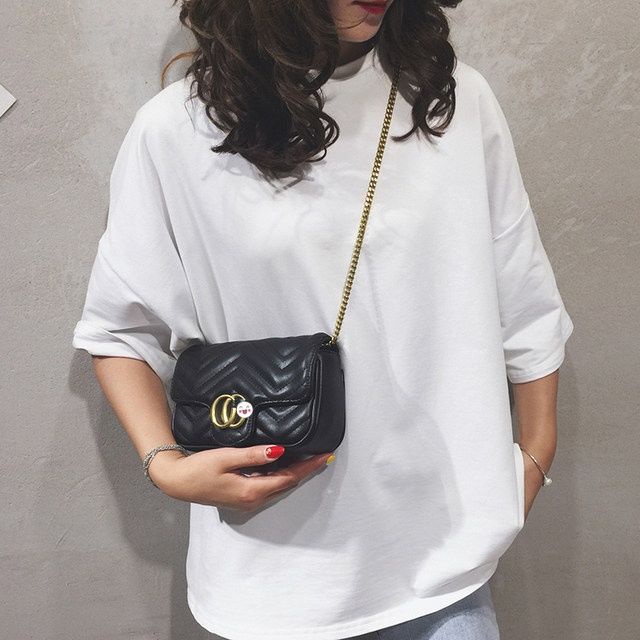 Túi Đeo Chéo Da Mềm Màu Trơn Họa Tiết Hình Thoi Thời Trang