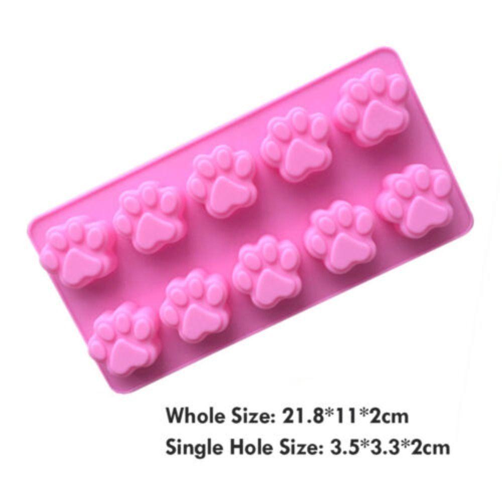 2 Khuôn Làm Bánh Hình Dấu Chân Chó Bằng Silicone