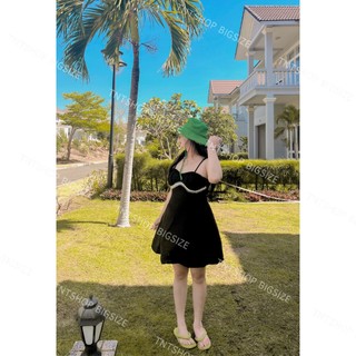 ĐẦM VIỀN NGỰC 2 DÂY HỞ LƯNG [TNT SHOP BIGSIZE 60KG 90KG]