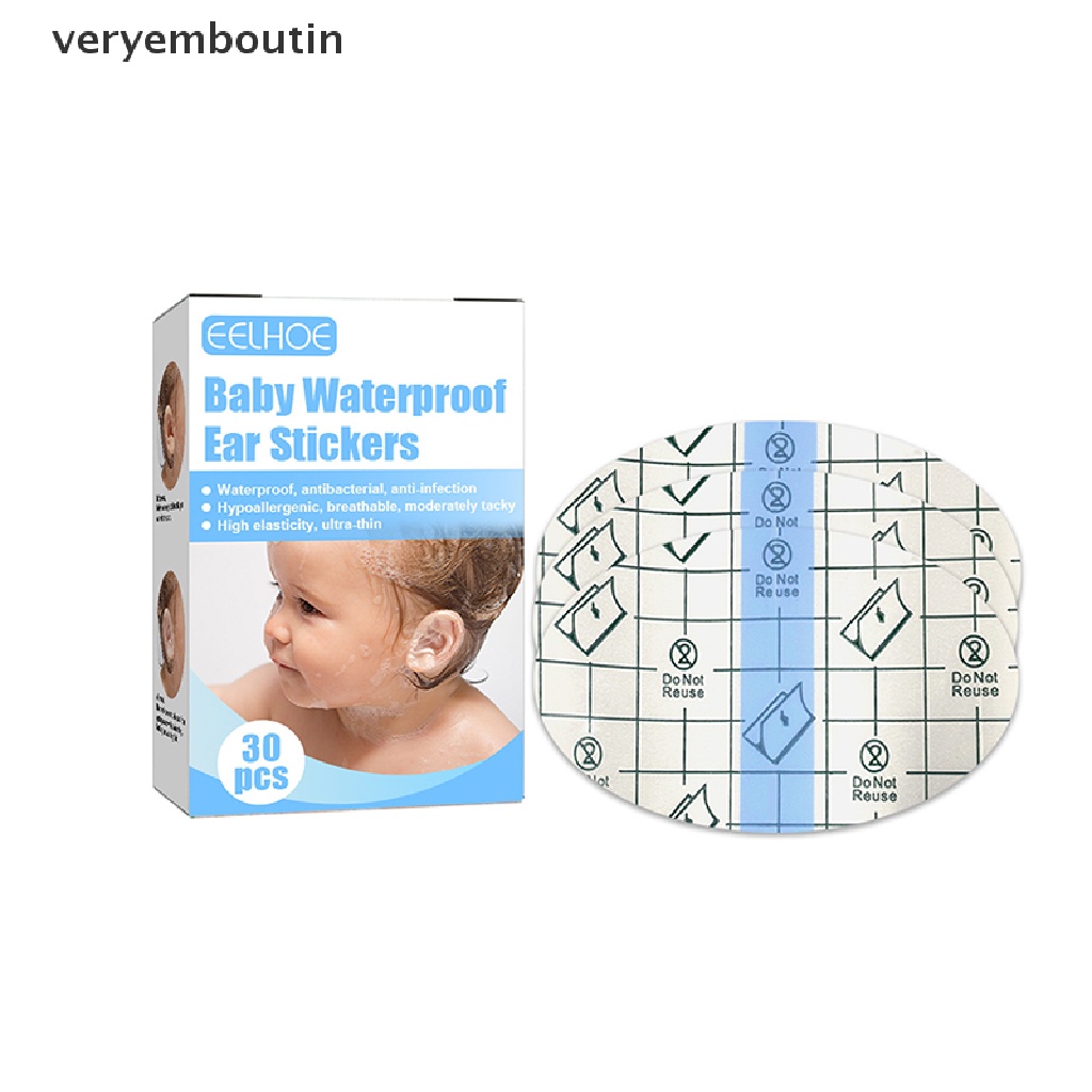 Set 30 Miếng Dán Che Tai Chống Thấm Nước Bảo Vệ Tai Khi Đi Bơi Dành Cho Bé