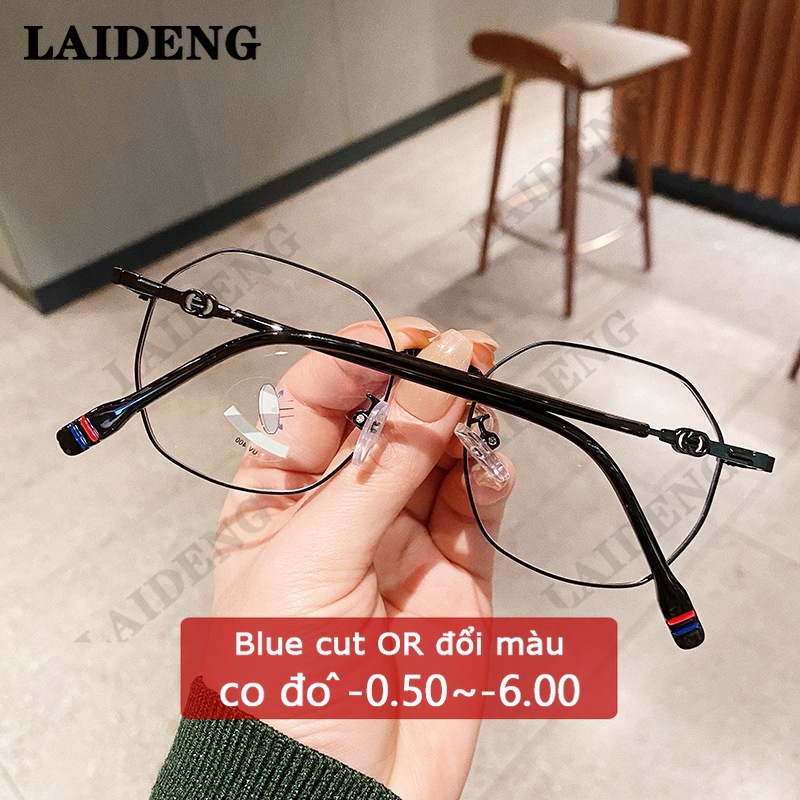 kính cận độ nam bảo vệ mắt hiệu quả thời trang cho oversized chống ánh sáng xanh cận có độ gọng kim loại mắt kính cận 0.5/1/1.5/2/2.5/3/3.5/4độ nữ thiết kế mắt vuông siêu nhẹ