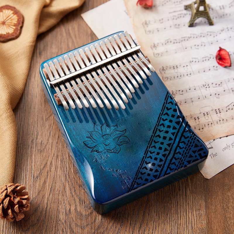 BST Đàn kalimba gỗ xanh khắc hình cao cấp AURORA AUO038 Khăn mặt