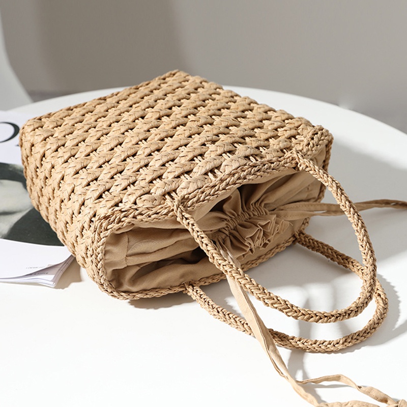 Túi Xách Đan Lát Kiểu Dáng Đơn Giản Hợp Thời Trang Cho Nữ