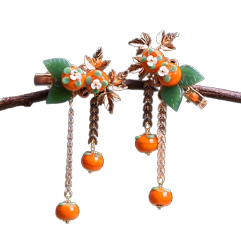 Flgo Kẹp Tóc Tua Rua Hình Quả Hồ Lô Trang Trí Hán Phục Dành Cho Trẻ Em