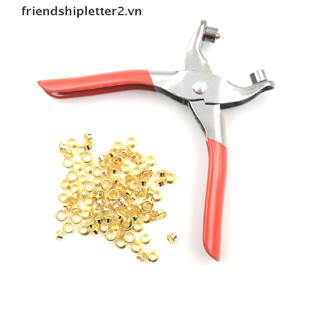 Kìm Bấm Lỗ Đinh Tán Kèm 20 Khoen Cho Giày Da / Giày Dép