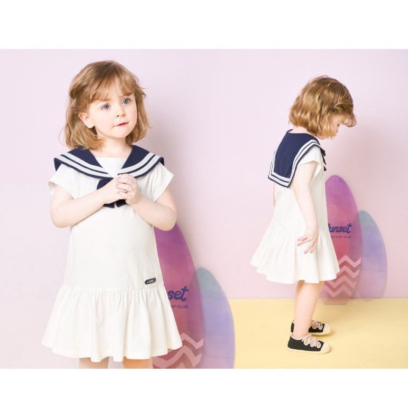 Đầm thuỷ thủ Jelispoon xuất Hàn bé gái